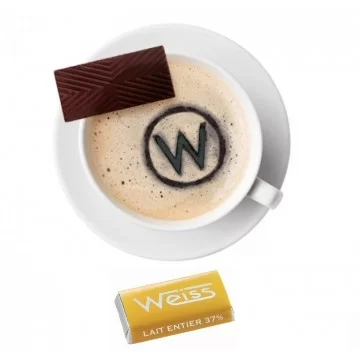 Tasse à café - Napolitain - Chocolat individuel - Chocolat au lait - Lait Entier