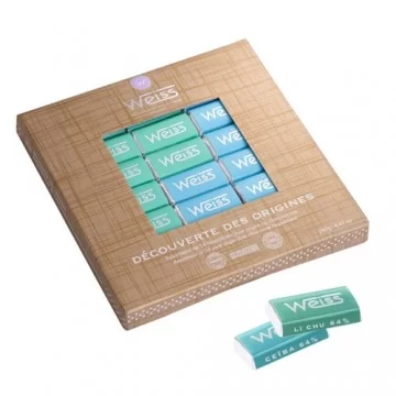 Coffret napolitains noir fermé - Chocolats individuels - Pure Origine - Napolitains