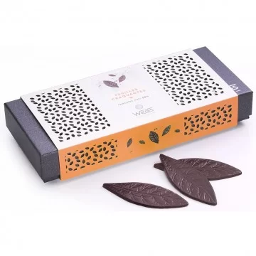 Feuilles chocolat - Chocolat individuel - Chocolat noir - Coffret à offrir