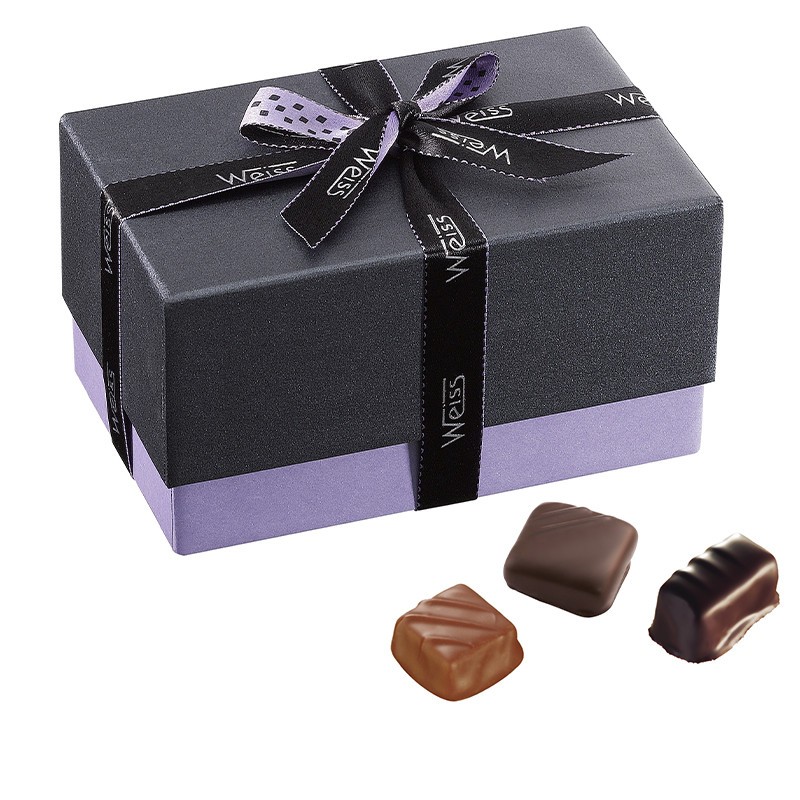 Ballotin de chocolat et praliné - Boîte fermé avec assortiment de chocolats - Coffret cadeau chocolat - Chocolat à offrir