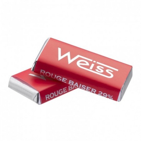 Napolitains Chocolat Weiss Rouge Baiser 29% - Réglette de 40 chocolats - 180g