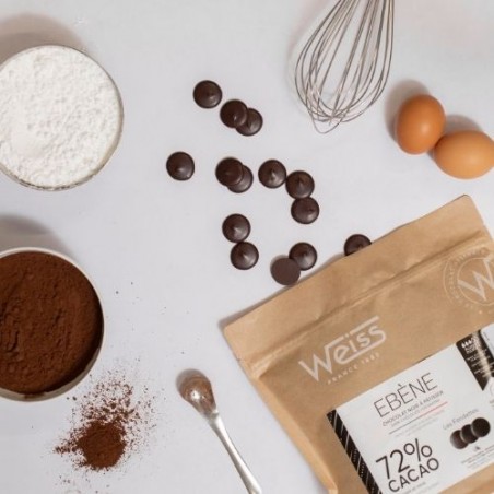 Chocolat noir à pâtisser 72% 1Kg - Chocolat Weiss