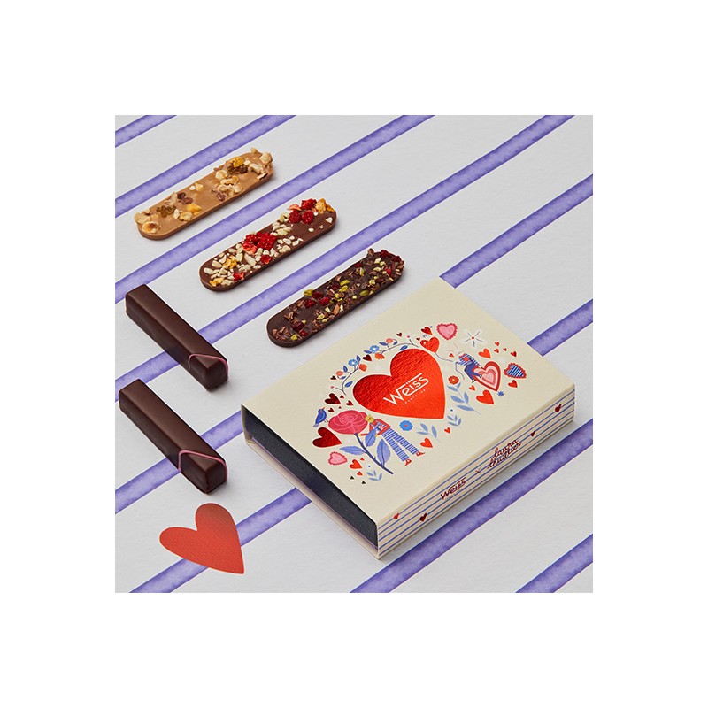 Coffret Chocolat St-Valentin - Fabrication française et artisanale