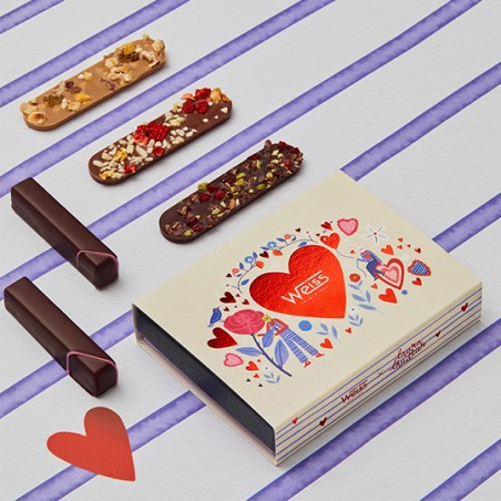 Coffret Chocolat St-Valentin - Fabrication française et artisanale