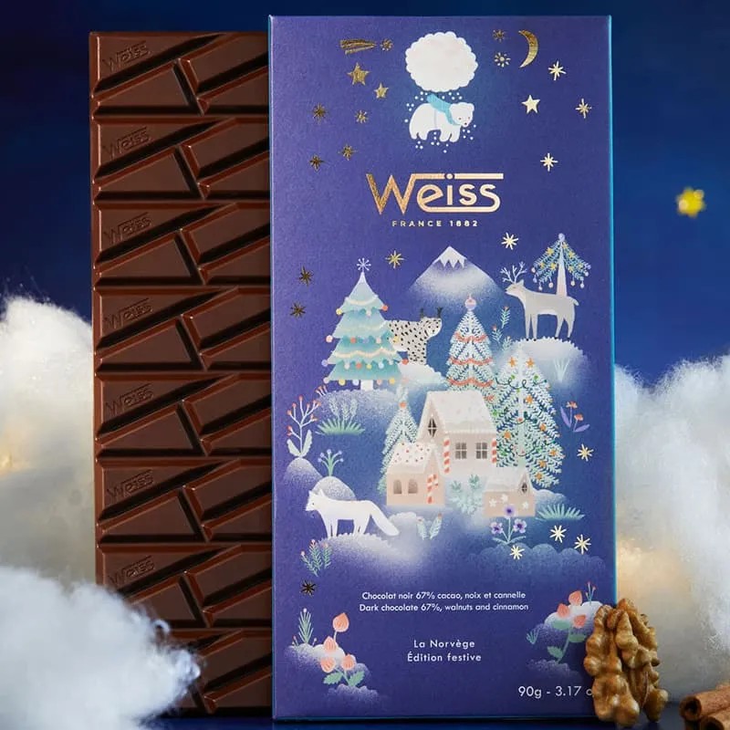 Tablette Chocolat Noir Noël 90g