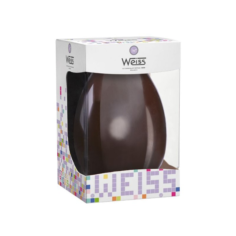 Oeuf lisse, Chocolat Noir 64% - 160g - Sans garniture | Oeuf de Pâques Weiss