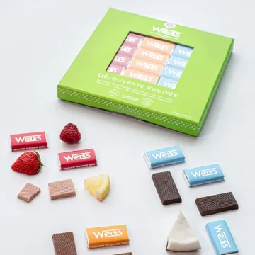 Coffret Découverte Fruitée - Napolitains chocolat noir, lait et blanc - 240g