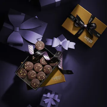 Palet Or - Ganache chocolat noir - Chocolaterie Weiss - Coffret Cadeau - Idée de coffret cadeau