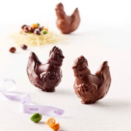 Poule de Pâques - Chocolat noir 64%  - 300g - Pâques