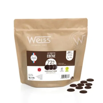 Chocolat à pâtisser - Noir Ebène 72% - 1kg