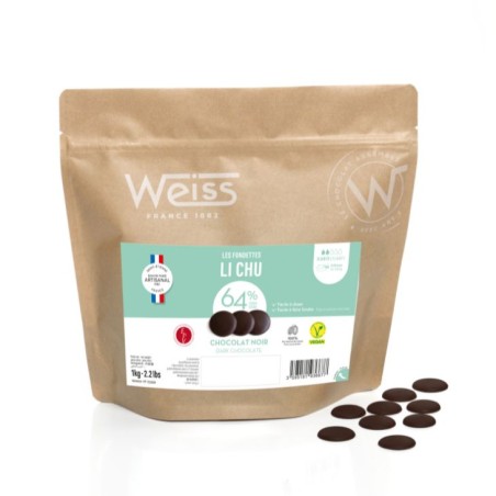 Chocolat à pâtisser - Noir Li Chu 64% - 1kg Chocolat à pâtisser - Noir Li Chu 64% - 1kg
