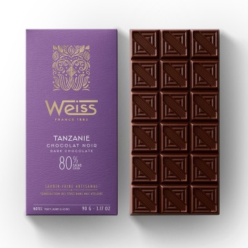 Tablette de chocolat Noir 80% - Tanzanie - 90g