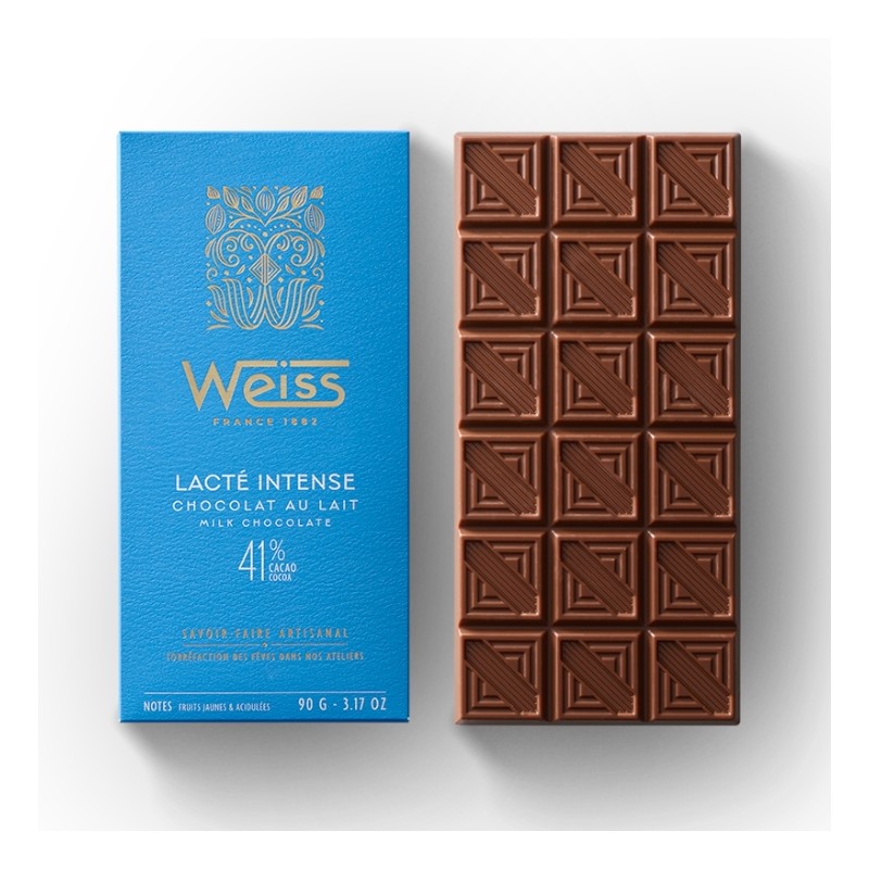 Tablette de chocolat Lait Intense 41% - 90g