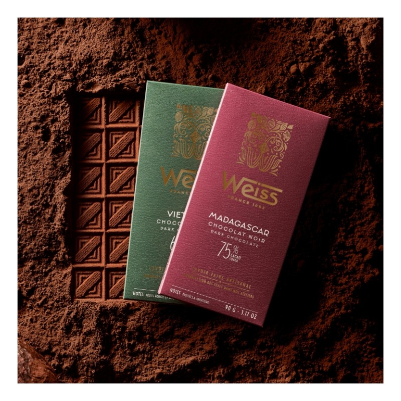 Tablette de chocolat Noir 64% - Vietnam - 90g Tablette de chocolat Noir 64% - Vietnam - 90g