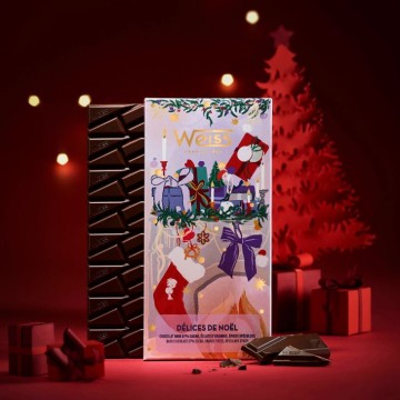 Tablette de chocolat Noir 67% - Orange & Spéculoos Noël - 90g
