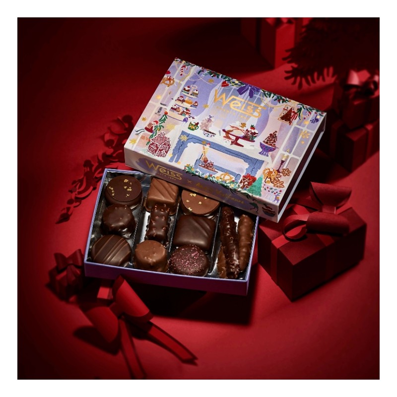 Ballotin Chocolats et Pralinés de Noël - 110g Ballotin Chocolats et Pralinés de Noël - 110g