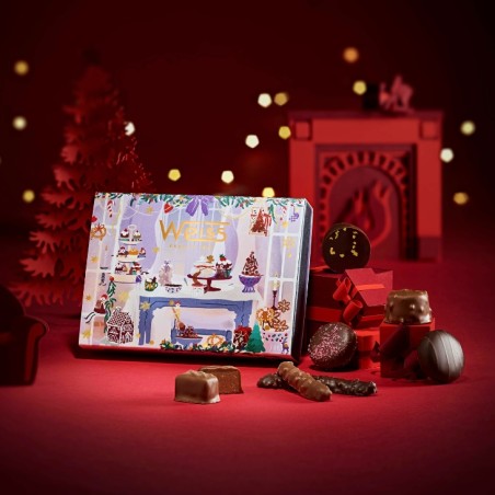 Ballotin Chocolats et Pralinés de Noël - 110g Ballotin Chocolats et Pralinés de Noël - 110g