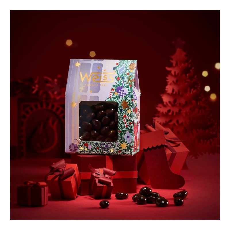 Raisins Turbinés - Chocolat Noir 58% Noël - 180g Raisins Turbinés - Chocolat Noir 58% Noël - 180g