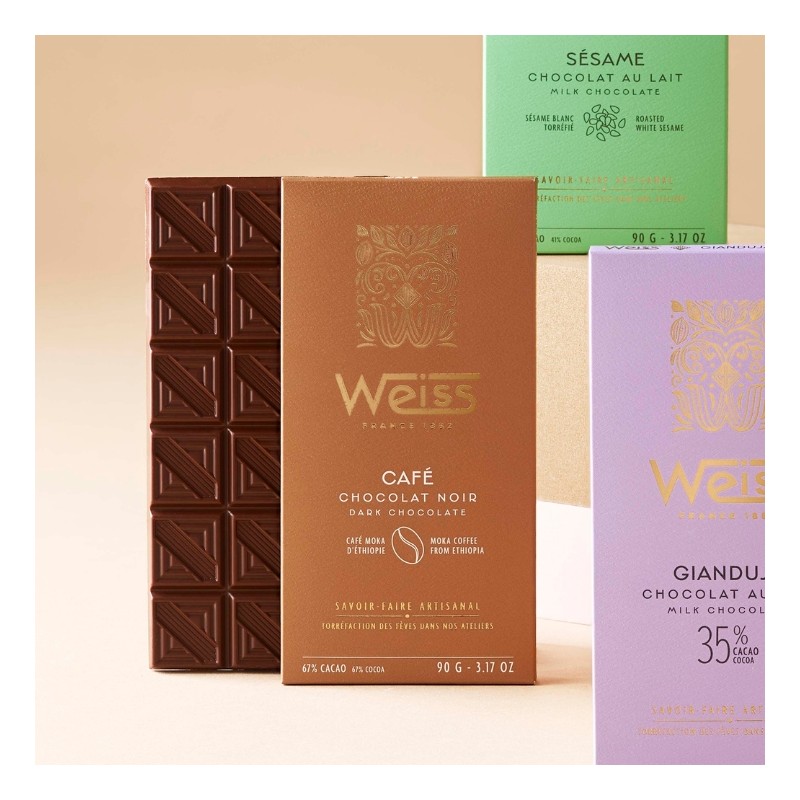 Tablette de chocolat Noir 67% - Café - 90g Tablette de chocolat Noir 67% - Café - 90g