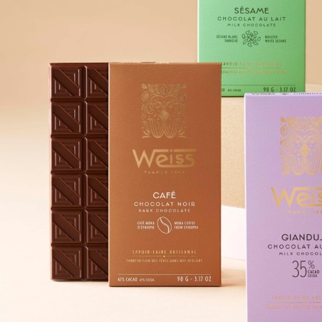 Tablette de chocolat Noir 67% - Café - 90g Tablette de chocolat Noir 67% - Café - 90g