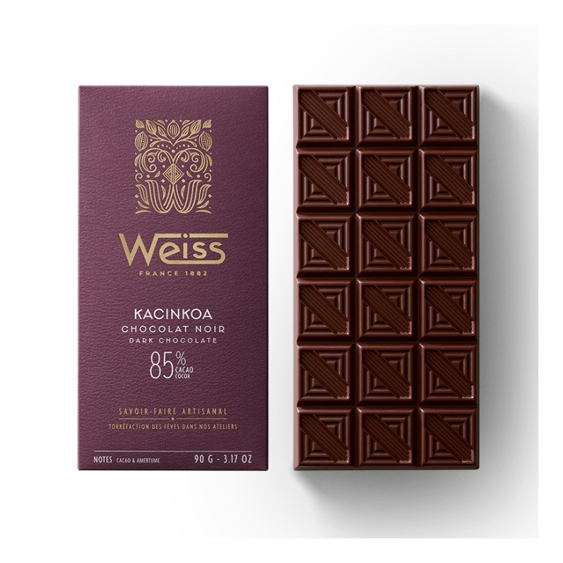 Tablette de chocolat Noir Kacinkoa 85% - 90g Tablette de chocolat Noir Kacinkoa 85% - 90g