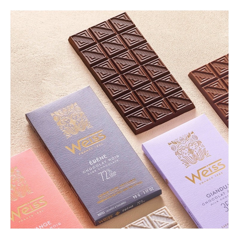 Tablette de chocolat Noir - Ebène 72% - 90g