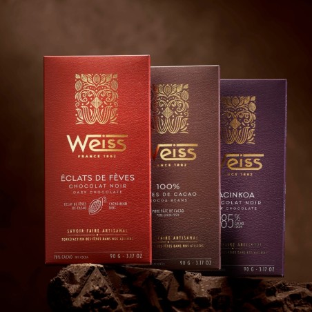Tablette de chocolat Noir - Éclats de Fève 70% - 90g