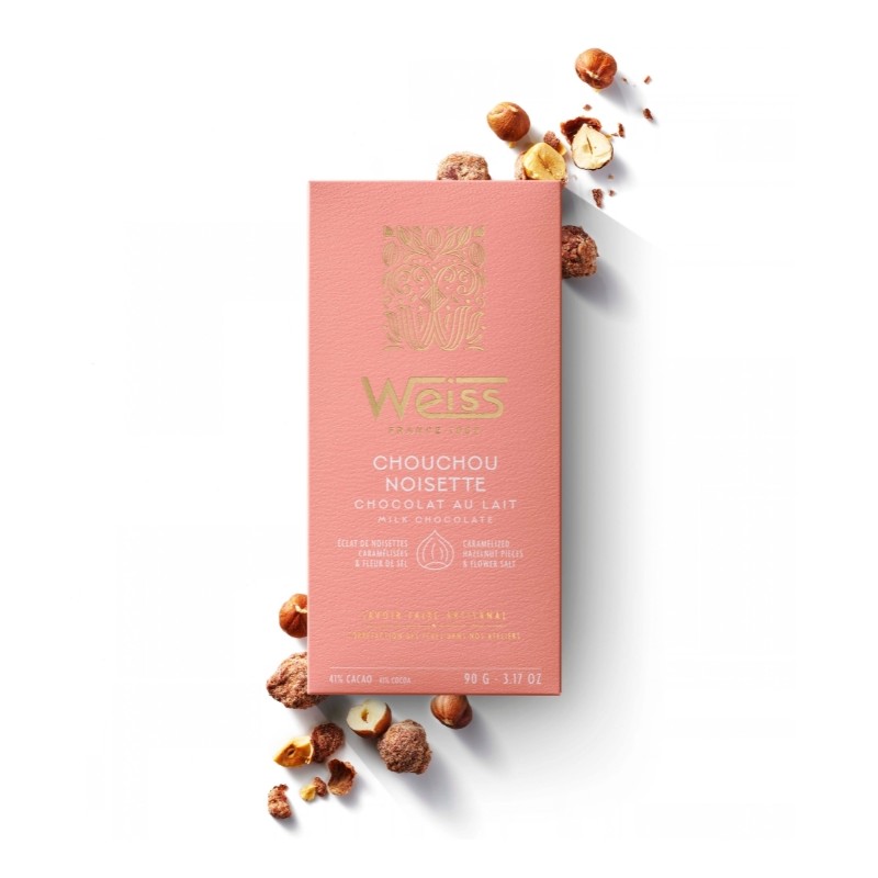 Tablette de Chocolat Lait 41% - Chouchou Noisette - 90g