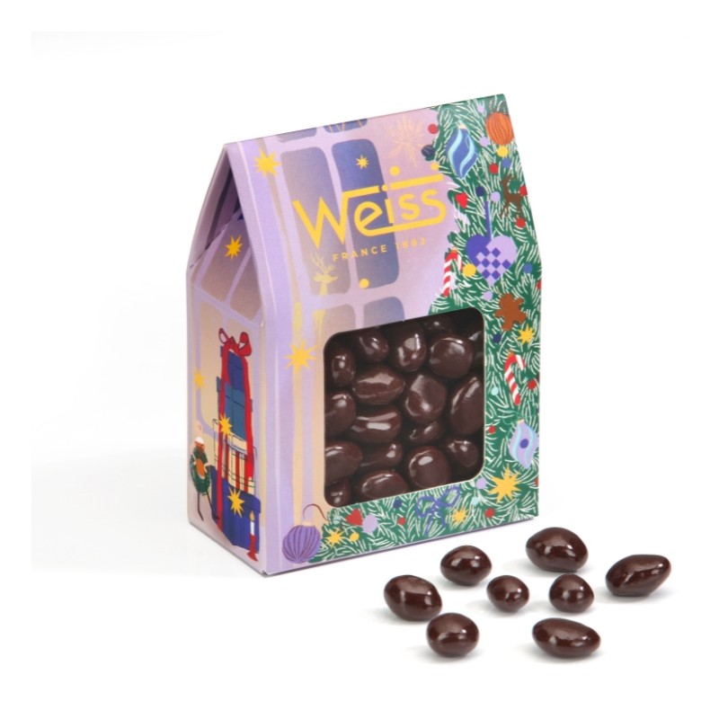 Raisins Turbinés - Chocolat Noir 58% Noël - 180g Raisins Turbinés - Chocolat Noir 58% Noël - 180g