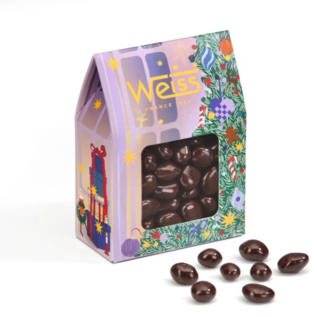 Raisins Turbinés - Chocolat Noir 58% Noël - 180g Raisins Turbinés - Chocolat Noir 58% Noël - 180g