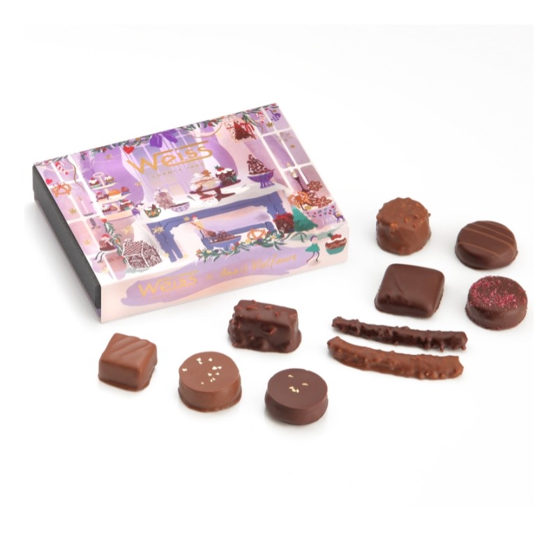 Ballotin Chocolats et Pralinés de Noël - 110g Ballotin Chocolats et Pralinés de Noël - 110g